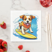サーフィン犬 スタンダードランチョンナプキン (インサイチュ)
