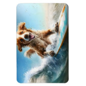 サーフィン犬 マグネット (縦)