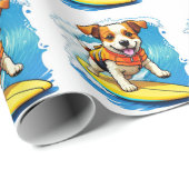 サーフィン犬 ラッピングペーパー (ロールコーナー)