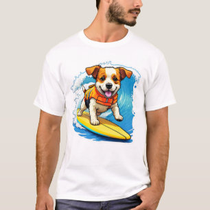 サーフィン犬 Tシャツ