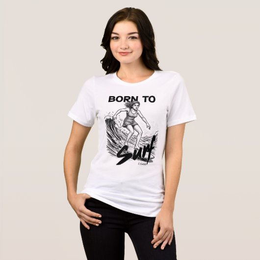 サーフィン生まれ Tシャツ (正面全面)