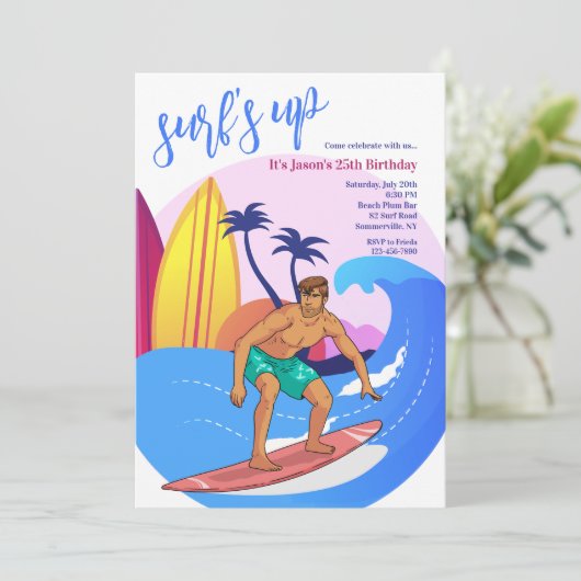 サーフィン男子 招待状 (スタンド正面)