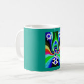 サーフィン精霊芸術 コーヒーマグカップ (正面左)