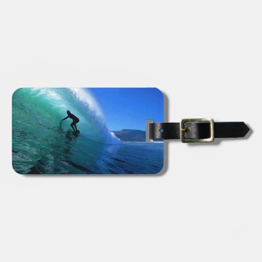 サーフィン緑波南アフリカ沿岸 ラゲッジタグ (正面横)