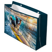 サーフィン縁どコリー ラージペーパーバッグ (正面アングル)