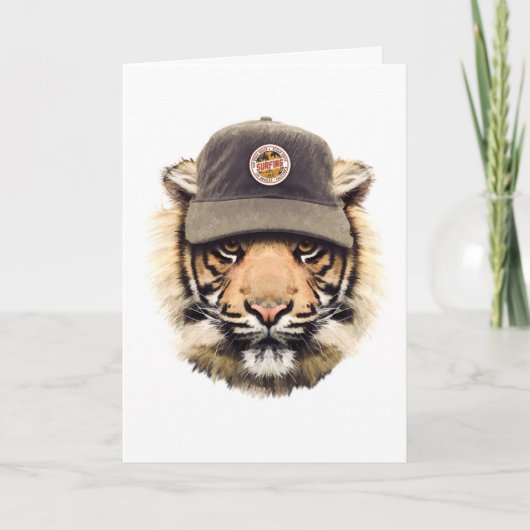 サーフィン虎 カード (正面)