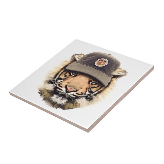 サーフィン虎 タイル (側面)