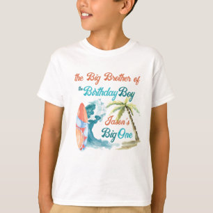 サーフィン誕生日大きい1の一致する写真撮影 Tシャツ