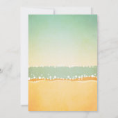 サーフィン誕生日招待状サーフズアップビーチガール 招待状 (裏面)