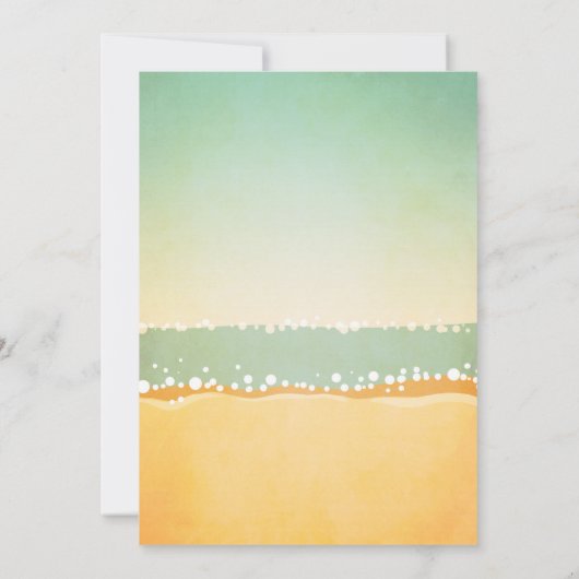 サーフィン誕生日招待状サーフズアップビーチガール 招待状 (裏面)