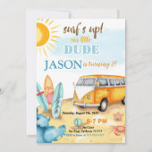 サーフィン誕生日招待状 招待状 (正面)