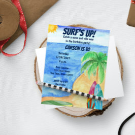 サーフィン誕生日招待状 招待状