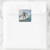 サーフィン誕生日 スクエアシール (バッグ)