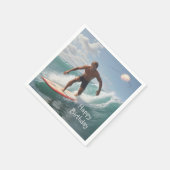 サーフィン誕生日 スタンダードカクテルナプキン (角)