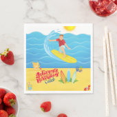 サーフィン誕生日 スタンダードランチョンナプキン (インサイチュ)