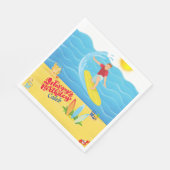 サーフィン誕生日 スタンダードランチョンナプキン (角)