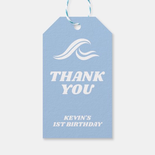 サーフィン誕生日、ビッグワン ギフトタグ (裏面)