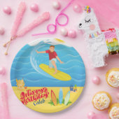 サーフィン誕生日 ペーパープレート (パーティー)