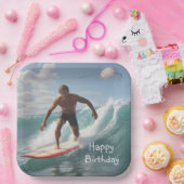 サーフィン誕生日 ペーパープレート (パーティー)