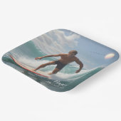 サーフィン誕生日 ペーパープレート (傾斜あり)