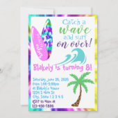 サーフィン誕生日 招待状 (正面)