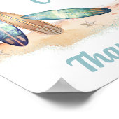 サーフィン赤ちゃんシャワーギフトのドロップオフ看板 ポスター (角)