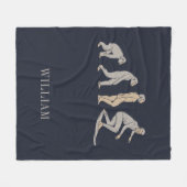 サーフィン進化型サーフボード フリースブランケット (正面(横))