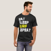 サーフィン食べスリープサーフリピート Tシャツ (正面フル)