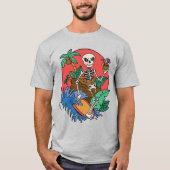 サーフィン骨格 Tシャツ (正面)