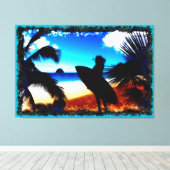 サーフィン1 キャンバスプリント (インサイチュ (ウッドフロア))