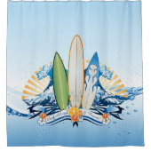 サーフィン2シャワーカーテン シャワーカーテン (正面)