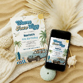 サーフィン4歳誕生日招待状 - ウェーブス・フォー・デイズ 招待状