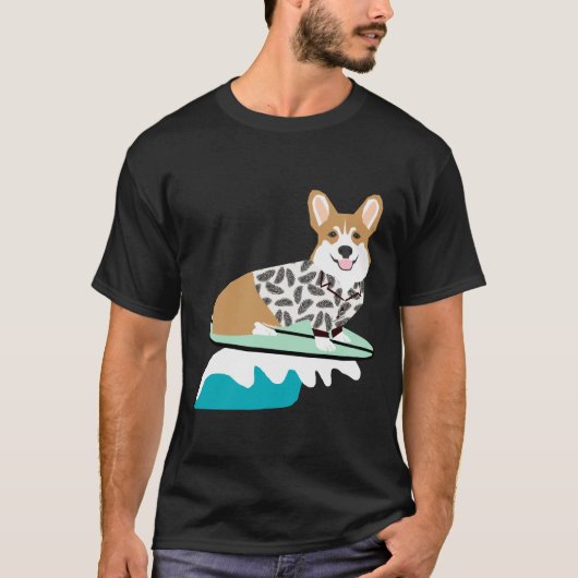 サーフィン コーギー エッセンシャル Tシャツ (正面)