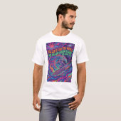 サーフィン+サイケデリック+名言+デザイン Tシャツ (正面フル)