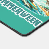 サーフィン・スケルトンのサマーウィーン・ビーチ・バイブス デスクマット (コーナー)