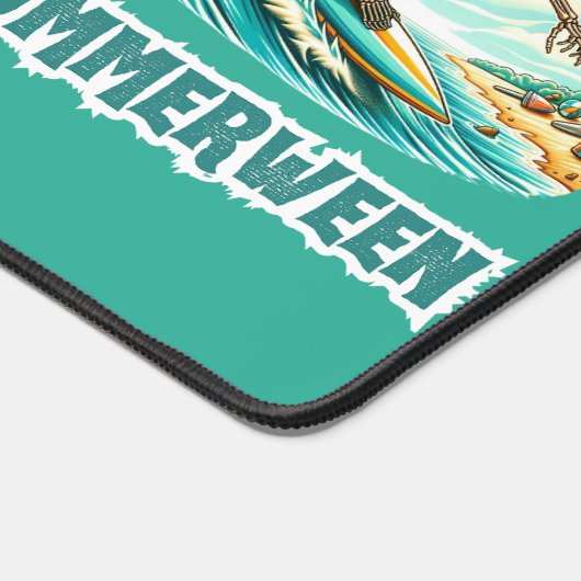 サーフィン・スケルトンのサマーウィーン・ビーチ・バイブス デスクマット (コーナー)