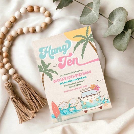 サーフィン バースデー ビーチパーティー ご招待 招待状