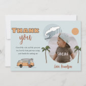 サーフィン バースデー フォト ありがとう カード (正面)