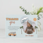 サーフィン バースデー フォト ありがとう カード (スタンド正面)