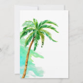 サーフィン ビーチ 海トロピカル サマー 誕生日 招待状 (裏面)