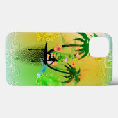 サーフィン、プラム付きサーフボーダー Case-Mate iPhoneケース (裏面 (横))