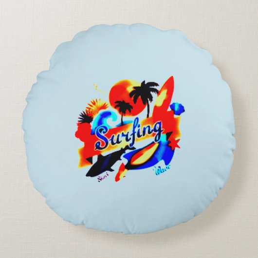 サーフィン ラウンドクッション (正面)