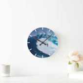 サーフィン ラウンド壁時計 (ホーム)
