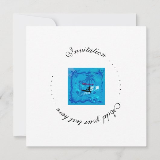 サーフィン 招待状 (裏面)