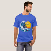 サーフィン：波を追う。 Tシャツ (正面フル)