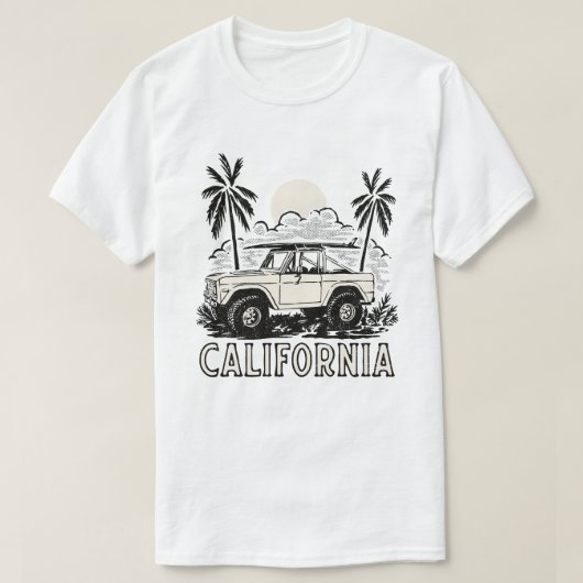 サーフィン_車 Tシャツ (デザイン正面)