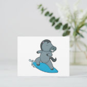 サーフィン 馬 水スポーツ ポストカード (スタンド正面)