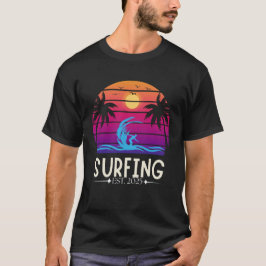 サーフィン Est. 2025 レトロ ヴィンテージ バケーション サーフィン Tシャツ