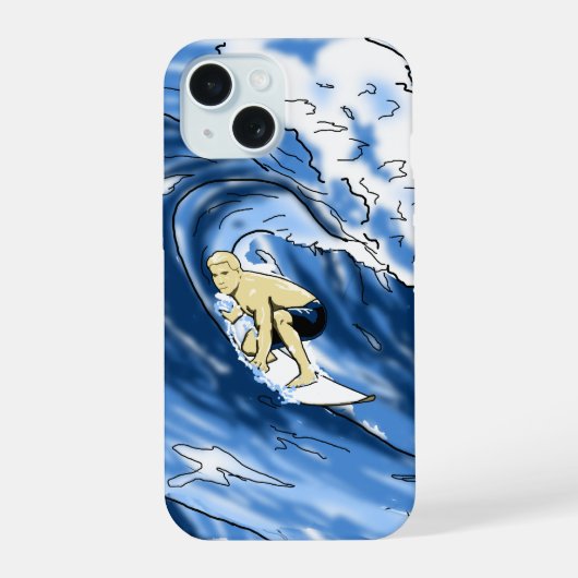 サーフィン iPhone 15ケース (裏面)