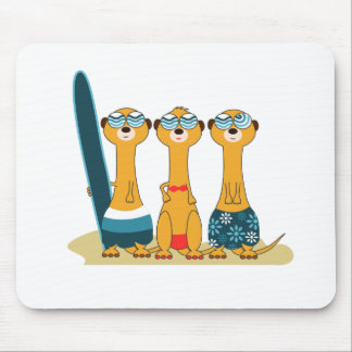 サーフィンMeercats マウスパッド